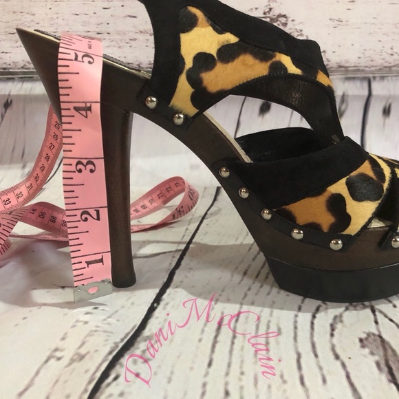 Christian Dior Leopard Pony Hair Platform Sandal - Picture 5 of 8